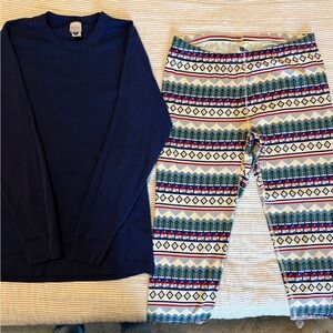 Hanna Andersson Navy and Multicolor Kids Pajama Set